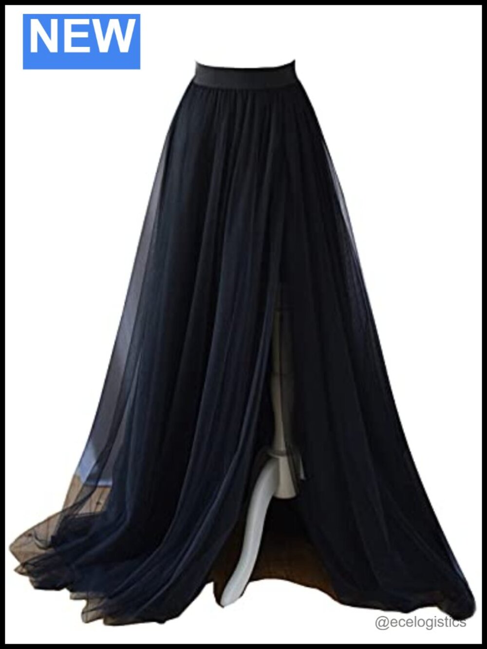 Adult Floor-Length Tulle Skirt 3 Layers Long Prom Party Evening Skirt